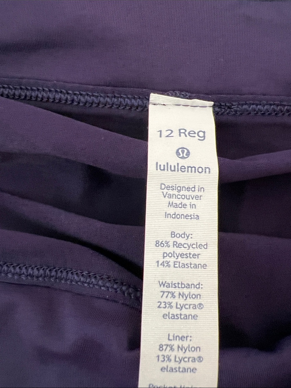 lululemon athletica Deep Purple Athletic Skort with Built-In Shorts - Picture 3 of 6